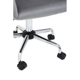 Luxe Grey Velvet Office Chair