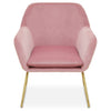 Plush Pink Velvet Armchair