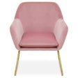 Plush Pink Velvet Armchair