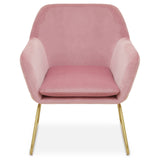 Plush Pink Velvet Armchair