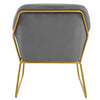 Luxe Grey Velvet Lounge Chair