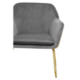 Luxe Grey Velvet Lounge Chair