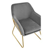Luxe Grey Velvet Lounge Chair