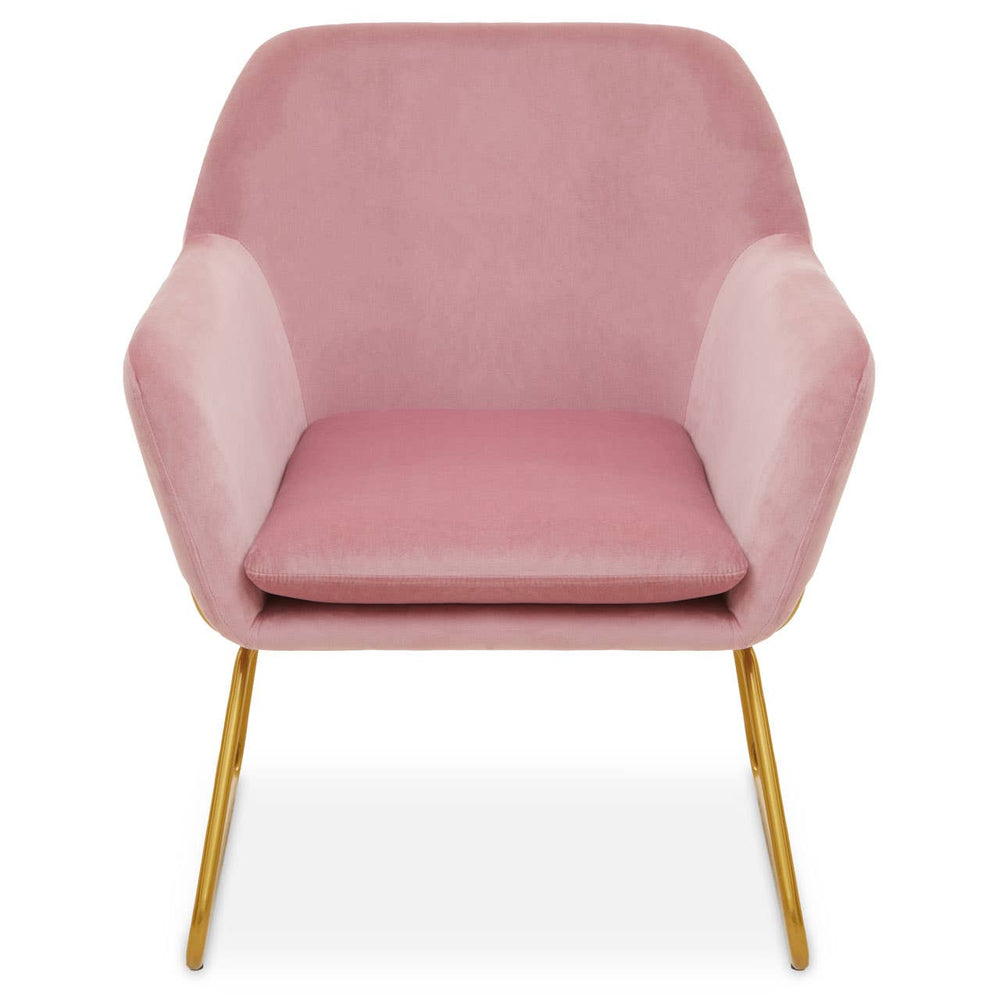 Luxe Pink Velvet Armchair