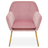 Luxe Pink Velvet Armchair