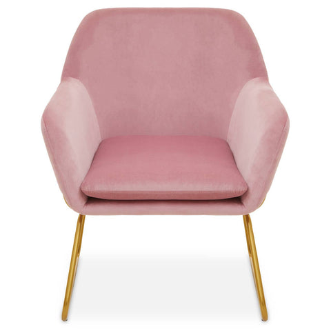 Luxe Pink Velvet Armchair