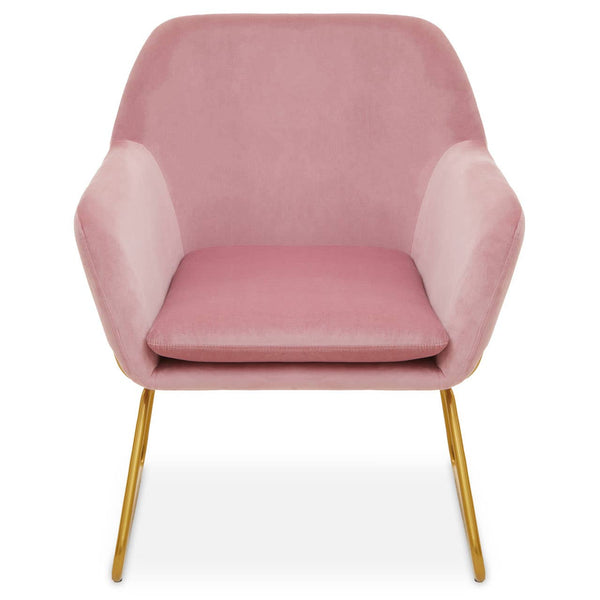 Luxe Pink Velvet Armchair