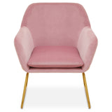 Luxe Pink Velvet Armchair