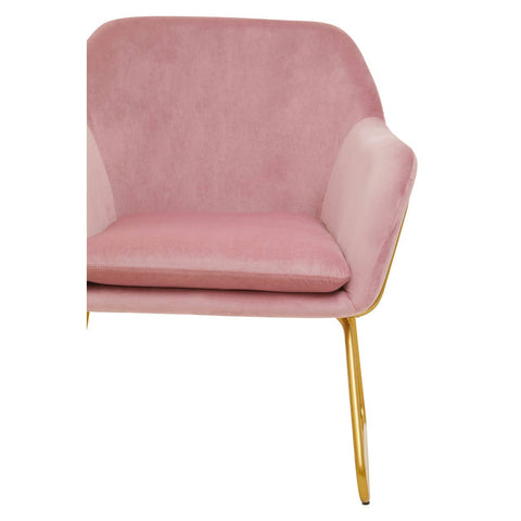 Luxe Pink Velvet Armchair