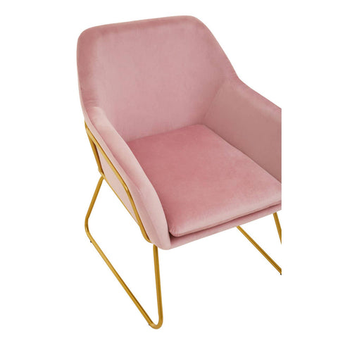 Luxe Pink Velvet Armchair