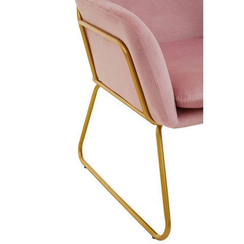 Luxe Pink Velvet Armchair