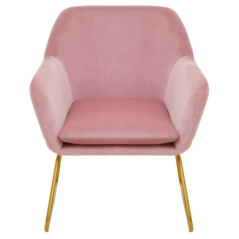 Luxe Pink Velvet Armchair