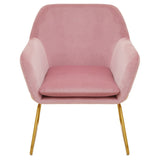Luxe Pink Velvet Armchair