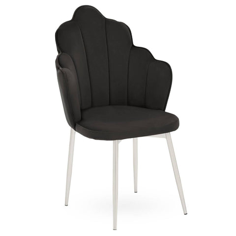 Luxe Black Velvet Dining Chair