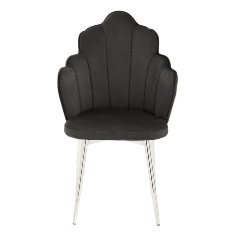 Luxe Black Velvet Dining Chair