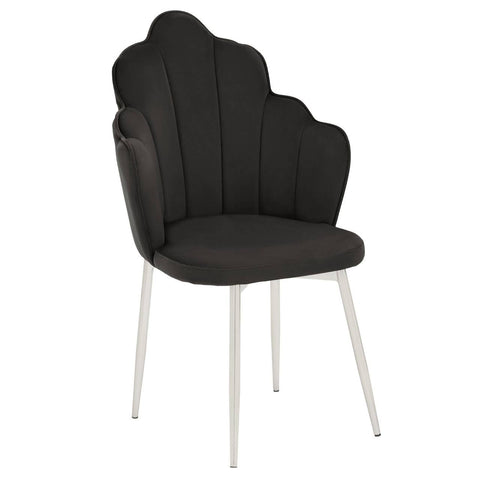 Luxe Black Velvet Dining Chair