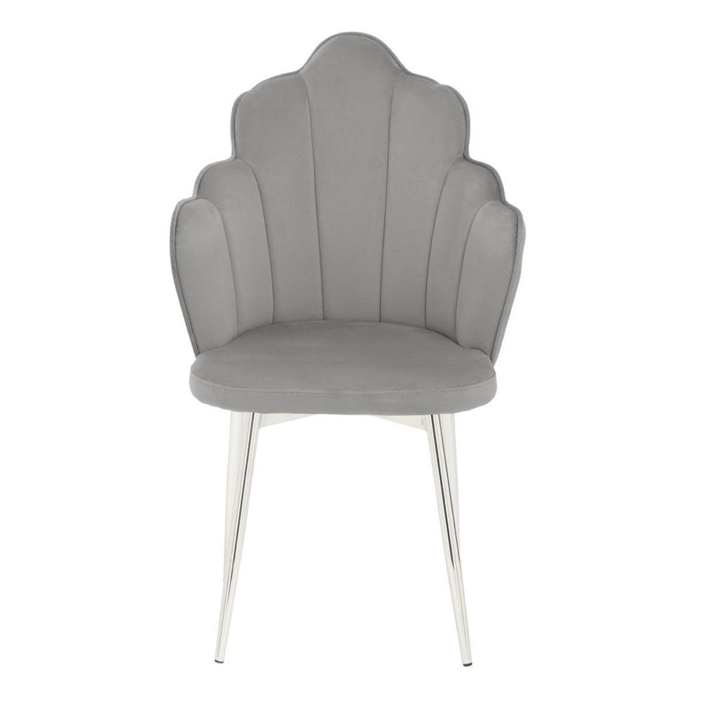 Luxe Scalloped Velvet Dining Chair