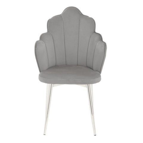 Luxe Scalloped Velvet Dining Chair