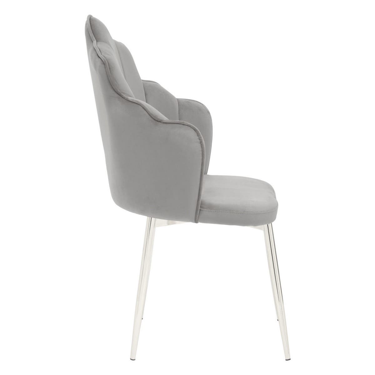 Luxe Scalloped Velvet Dining Chair
