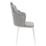 Luxe Scalloped Velvet Dining Chair
