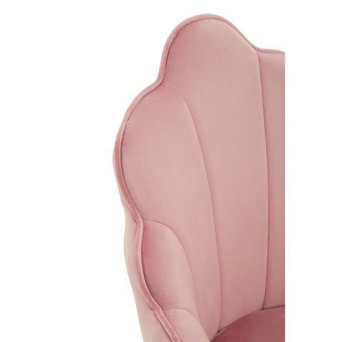 Luxe Pink Velvet Dining Chair