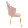 Blush Velvet Scalloped Dining Chair