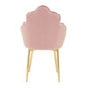 Blush Velvet Scalloped Dining Chair
