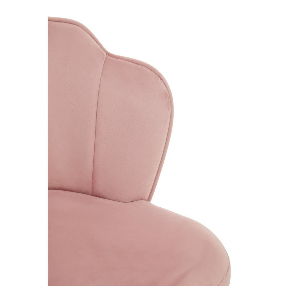 Blush Velvet Scalloped Dining Chair