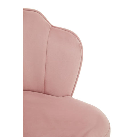 Blush Velvet Scalloped Dining Chair