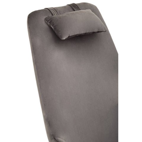 Plush Grey Velvet Rocker