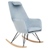 Luxe Blue Velvet Rocker