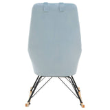 Luxe Blue Velvet Rocker