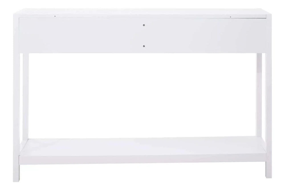 Whitewash Rattan Console Table