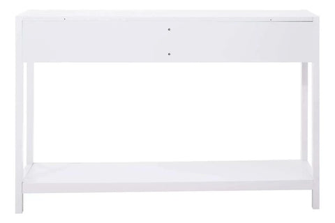 Whitewash Rattan Console Table