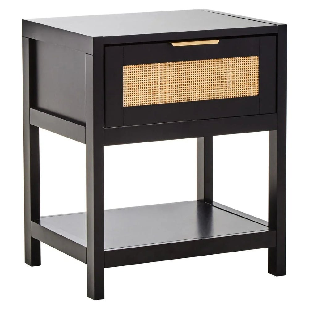 Rattan Drawer Side Table