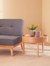 Viborg Rotating Wood Side Table