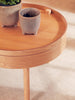 Viborg Rotating Wood Side Table