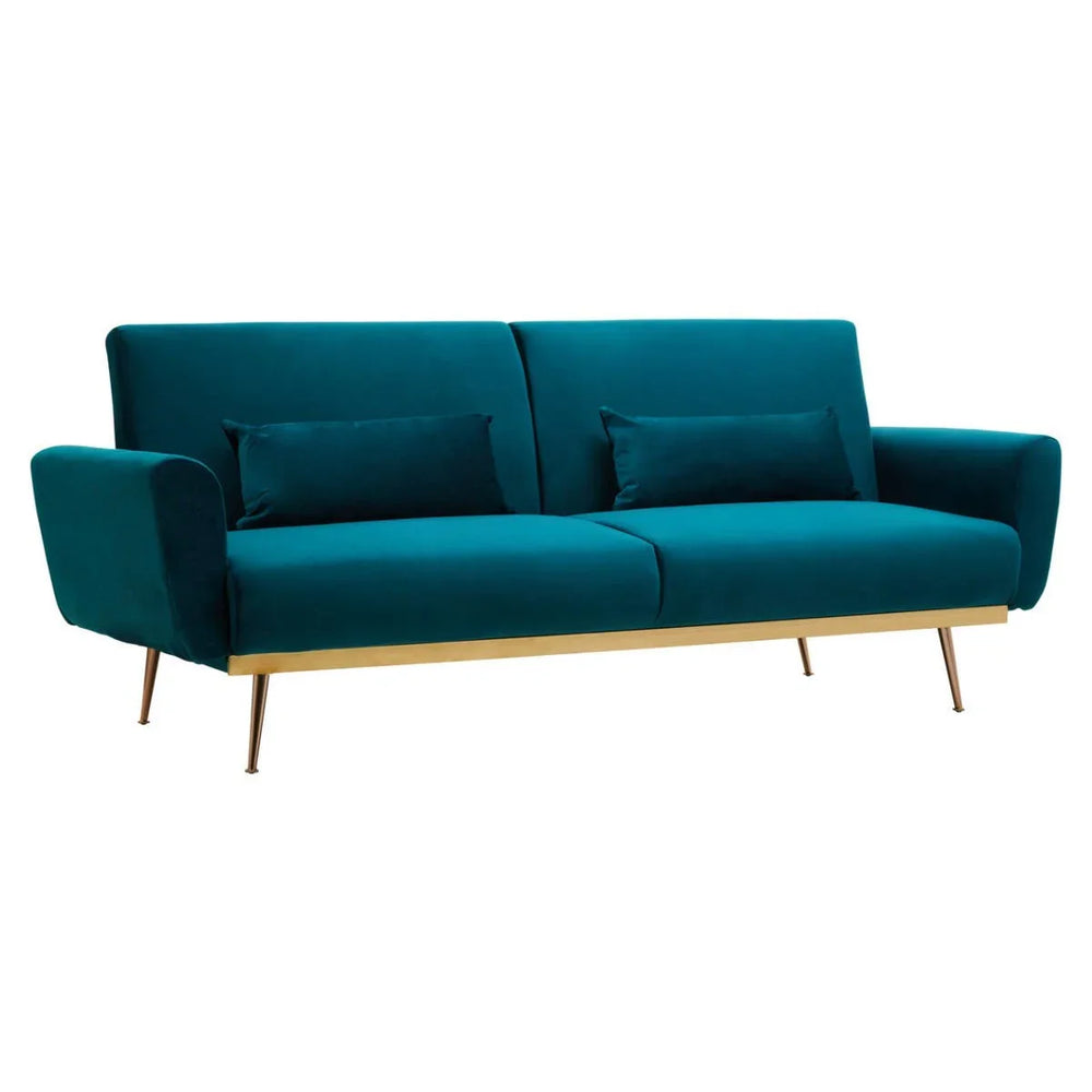 Luxe Green Velvet Sofa