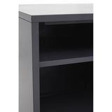 Grey locker cabinet featuring a sleek design with one door and an open shelf. The cabinet has a smooth top surface and a modern aesthetic, suitable for home or office use