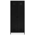 Academy Black Two Door Locker Style Wardrobe