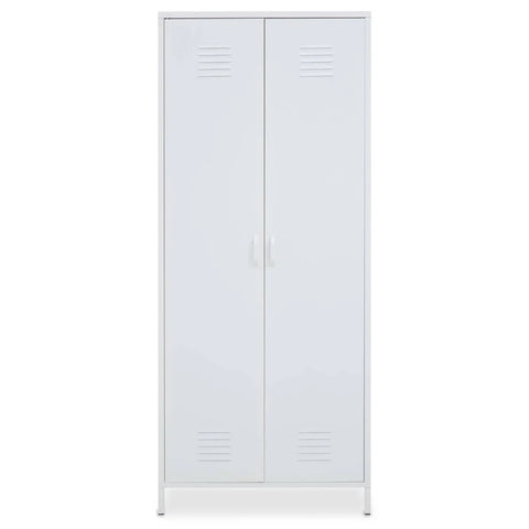 Academy White Two Door Locker Style Wardrobe