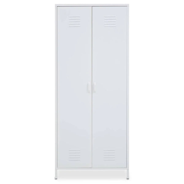 Academy White Two Door Locker Style Wardrobe