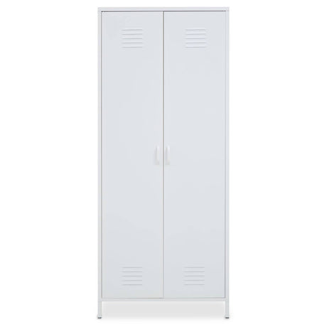 Academy White Two Door Locker Style Wardrobe