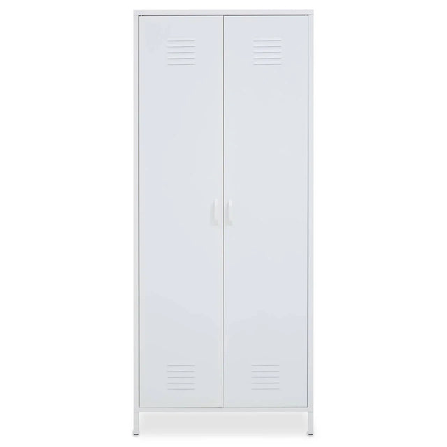 Academy White Two Door Locker Style Wardrobe