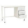 White Metal Desk with Drawers