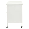 White Metal Desk with Drawers