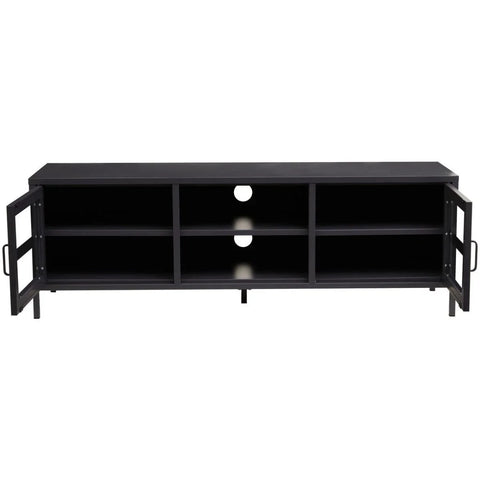 Modern Black Metal Media Console
