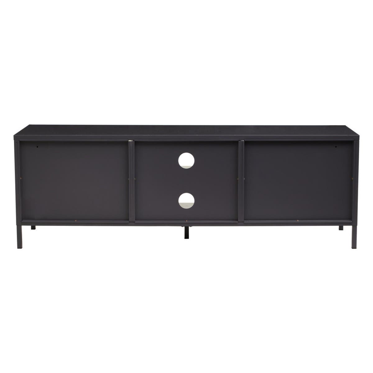 Modern Black Metal Media Console