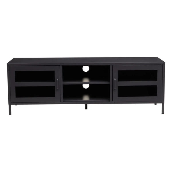 Modern Black Metal Media Console