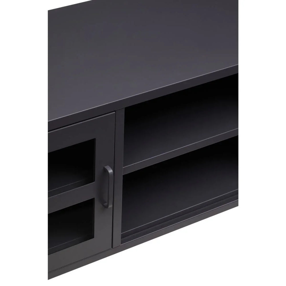Modern Black Metal Media Console